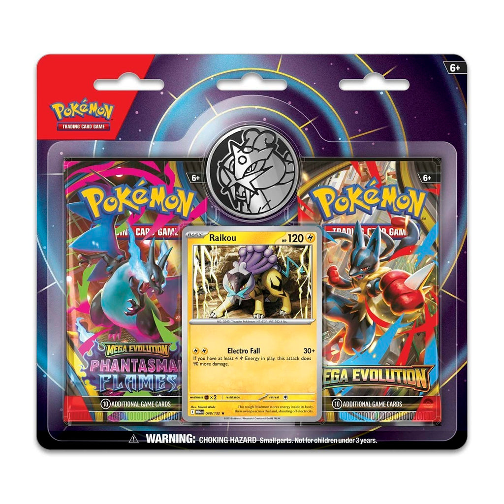 Mega Evolution: Raikou Card, Coin & 2 Booster Packs