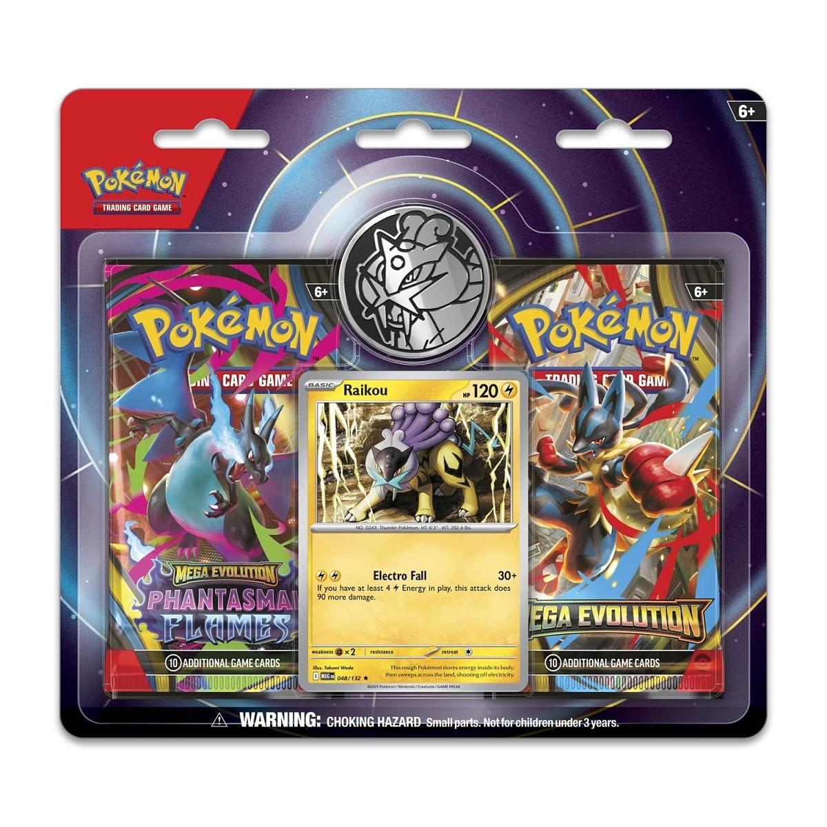 Mega Evolution: Raikou Card, Coin & 2 Booster Packs