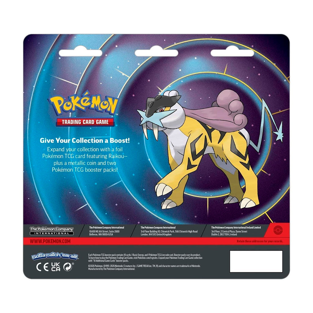 Mega Evolution: Raikou Card, Coin & 2 Booster Packs